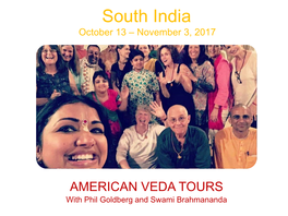 South India October 13 – November 3, 2017