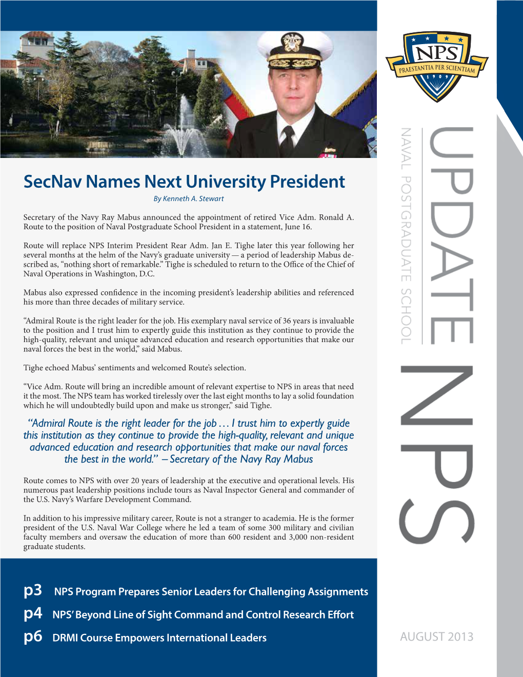 August 2013 in Case You Missed It Excerpts from July’S President’S Porticos