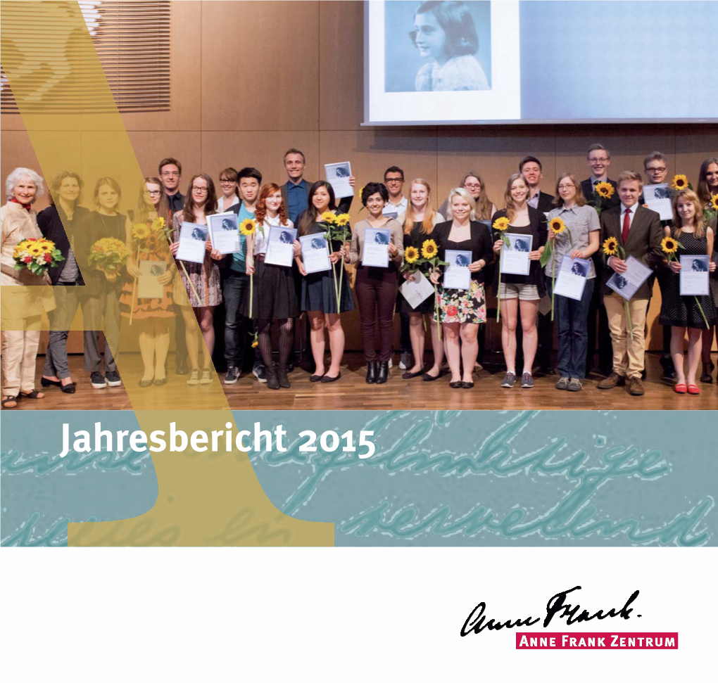 Jahresbericht 2015 Jahresbericht Annefrankzentrum 2015 1 06.06.16 13:55 Seite 2