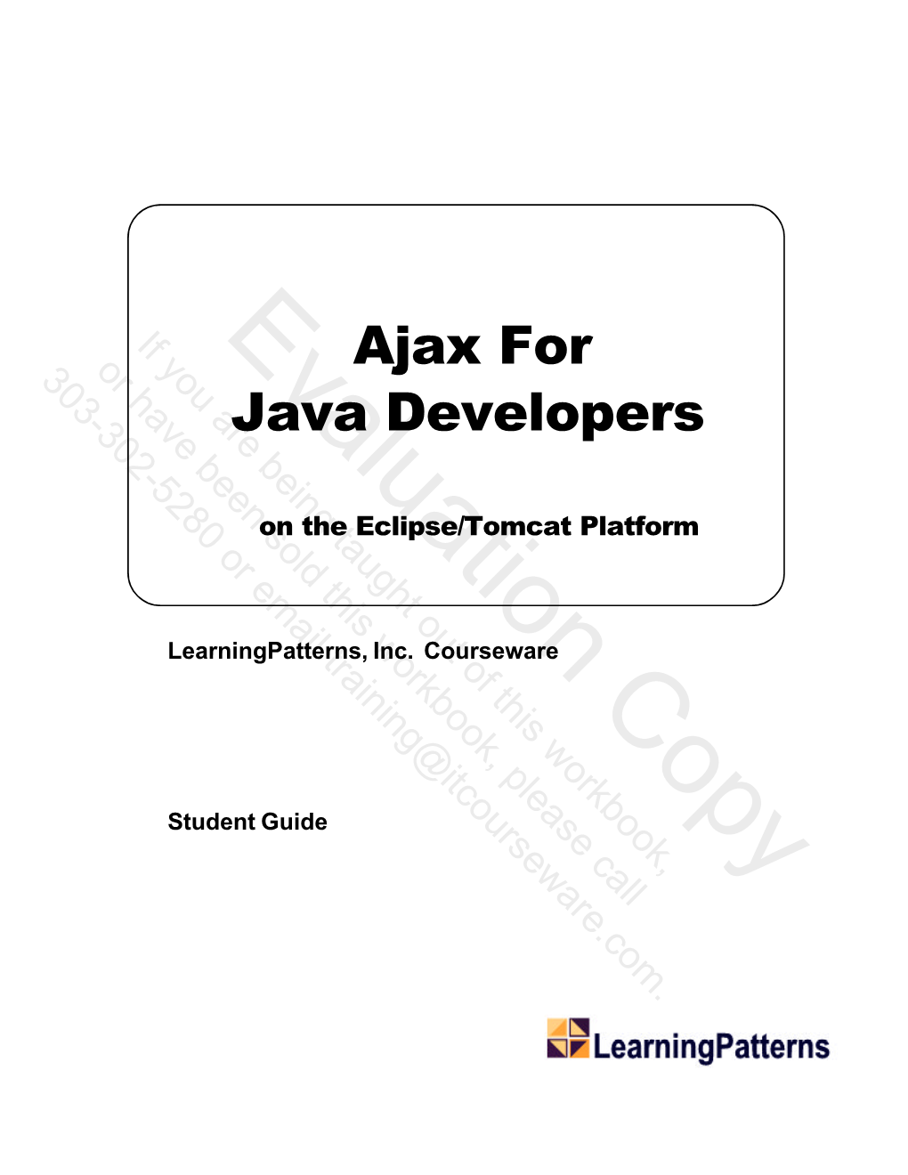 Ajax for Java Developers