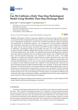 Can We Calibrate a Daily Time-Step Hydrological Model Using Monthly Time-Step Discharge Data?