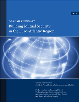 Building Mutual Security in the Euro-Atlantic Region