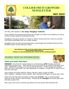 Collier Fruit Growers Newsletter May 2015