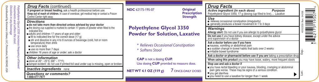 Polyethylene Glycol 3350 Powder for Solution, Laxative