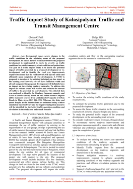 Traffic Impact Study of Kalasipalyam Traffic and Transit Management Centre
