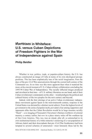 Mambises in Whiteface: U.S. Versus Cuban Depictions of Freedom Fighters in the War of Independence Against Spain