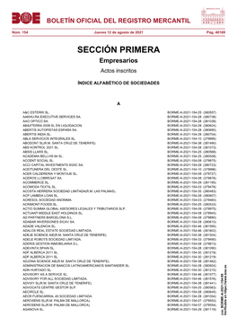 BORME-A-2021-154-99 Verificable En BOLETÍN OFICIAL DEL REGISTRO MERCANTIL