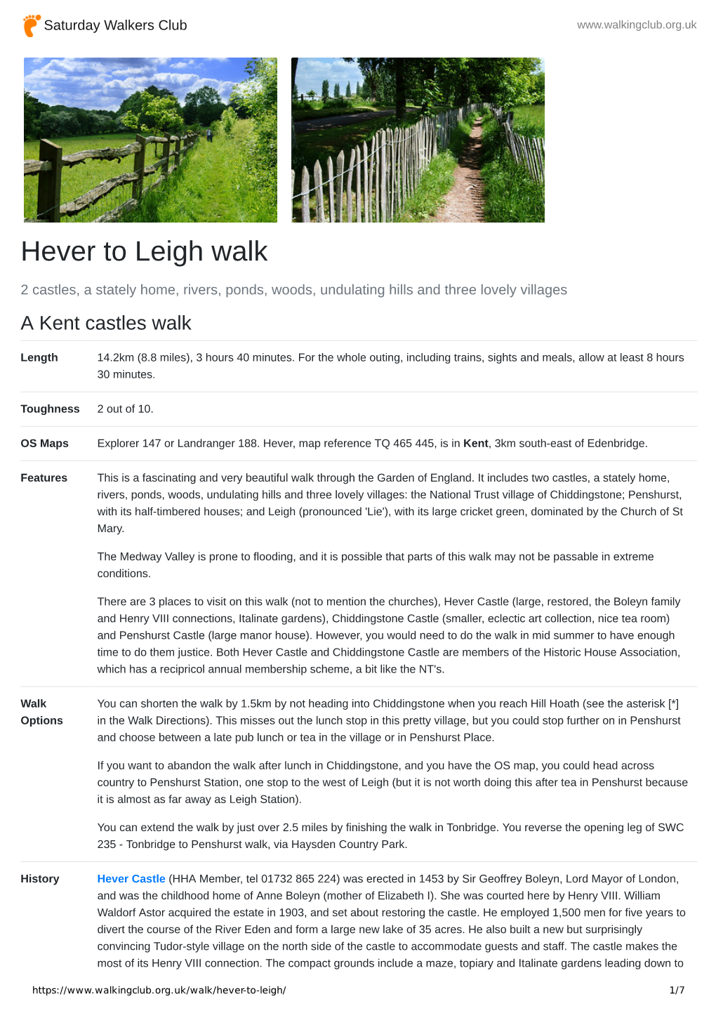 Hever to Leigh Walk