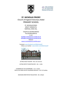 St. Nicholas Priory Primary School Endorse the L.A