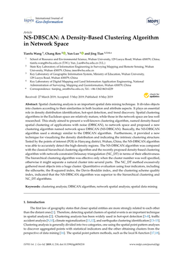 NS-DBSCAN: a Density-Based Clustering Algorithm in Network Space