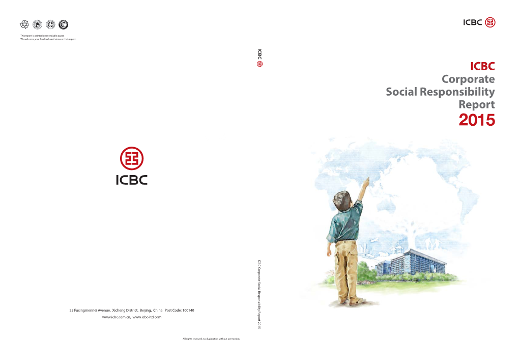 ICBC Corporate Social Responsibility Report ICBC Corporate Social Responsibility Report 2015 ICBC Corporate Report Responsibility Social