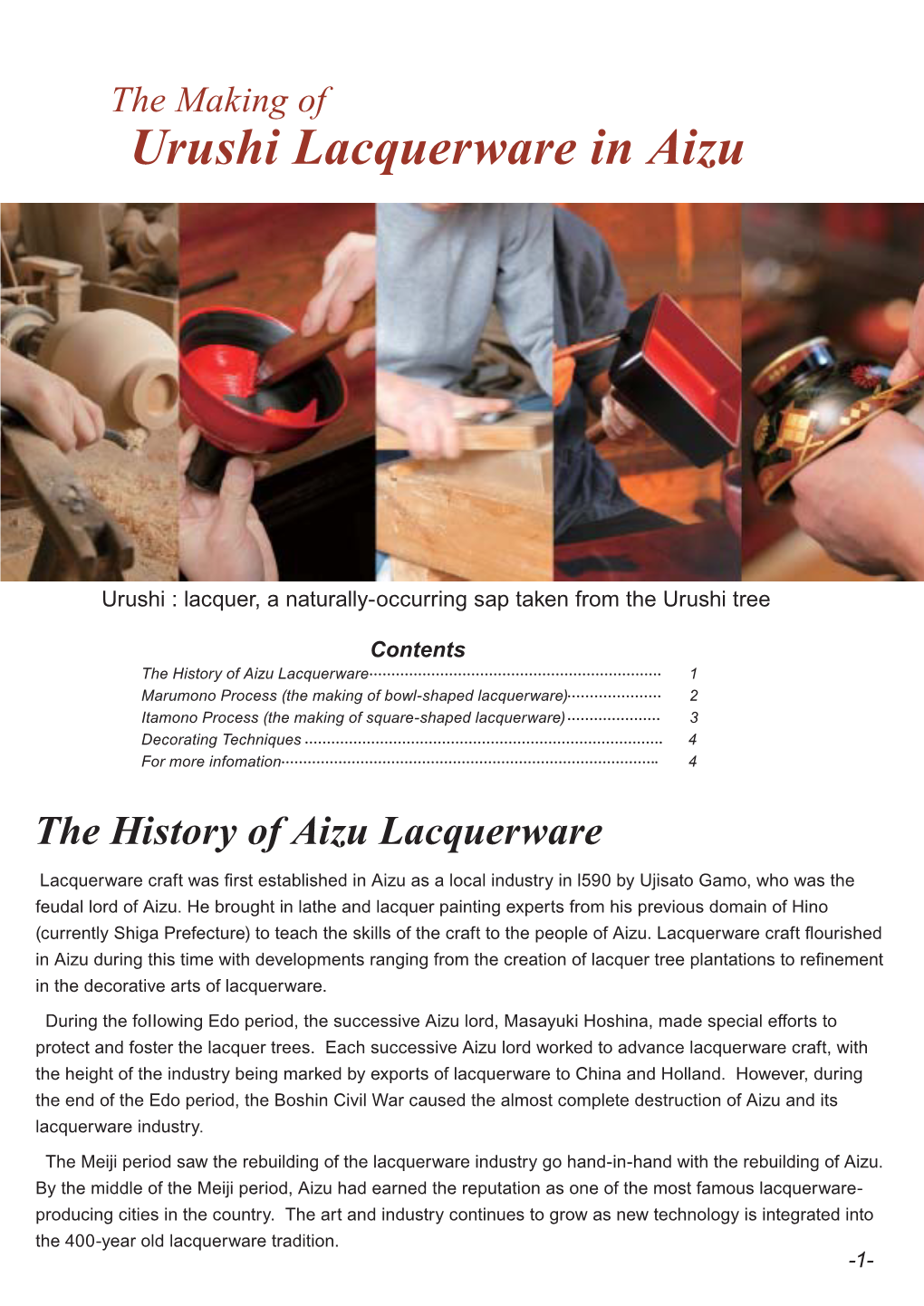 Urushi Lacquerware in Aizu