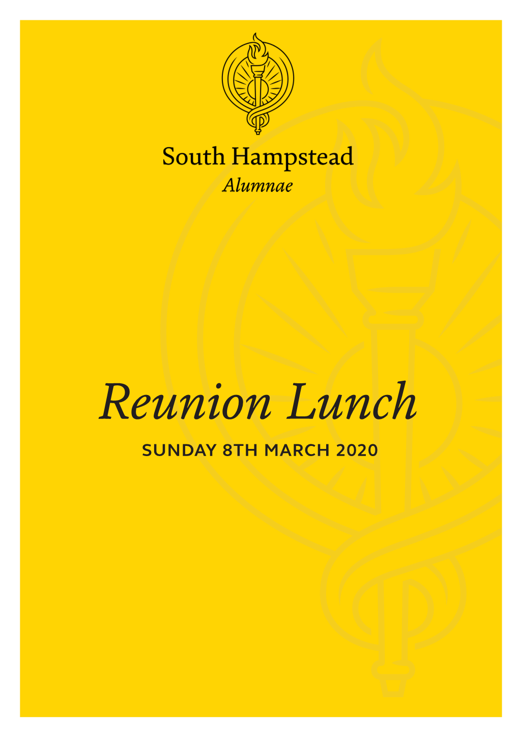 Reunion Lunch SUNDAY 8TH MARCH 2020