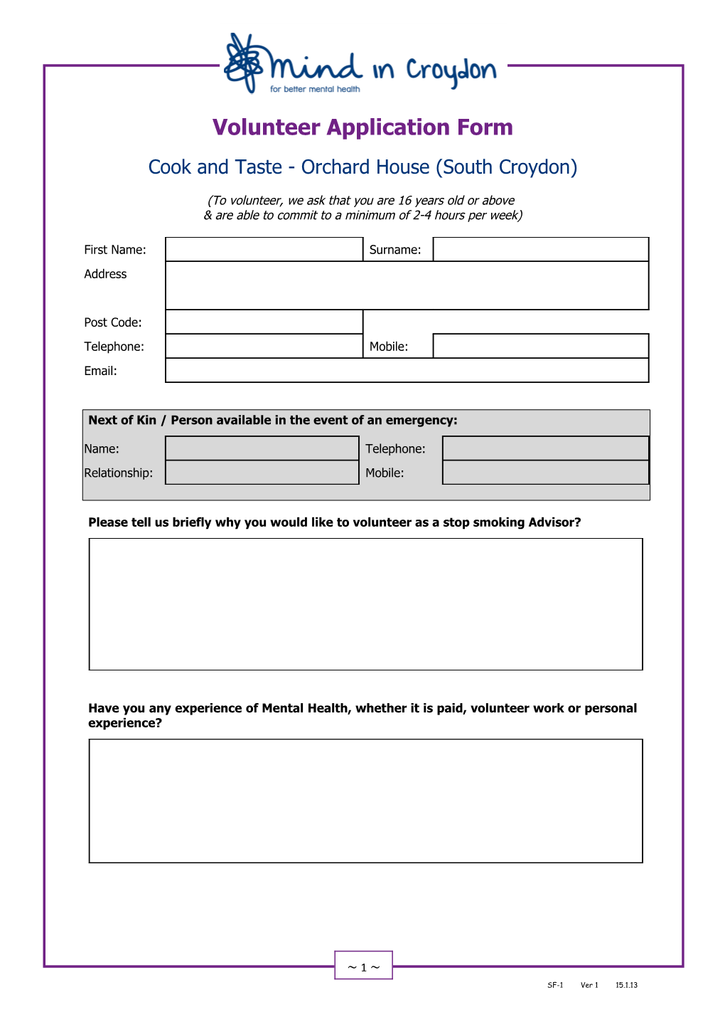 Cook and Taste - Orchard House (South Croydon)