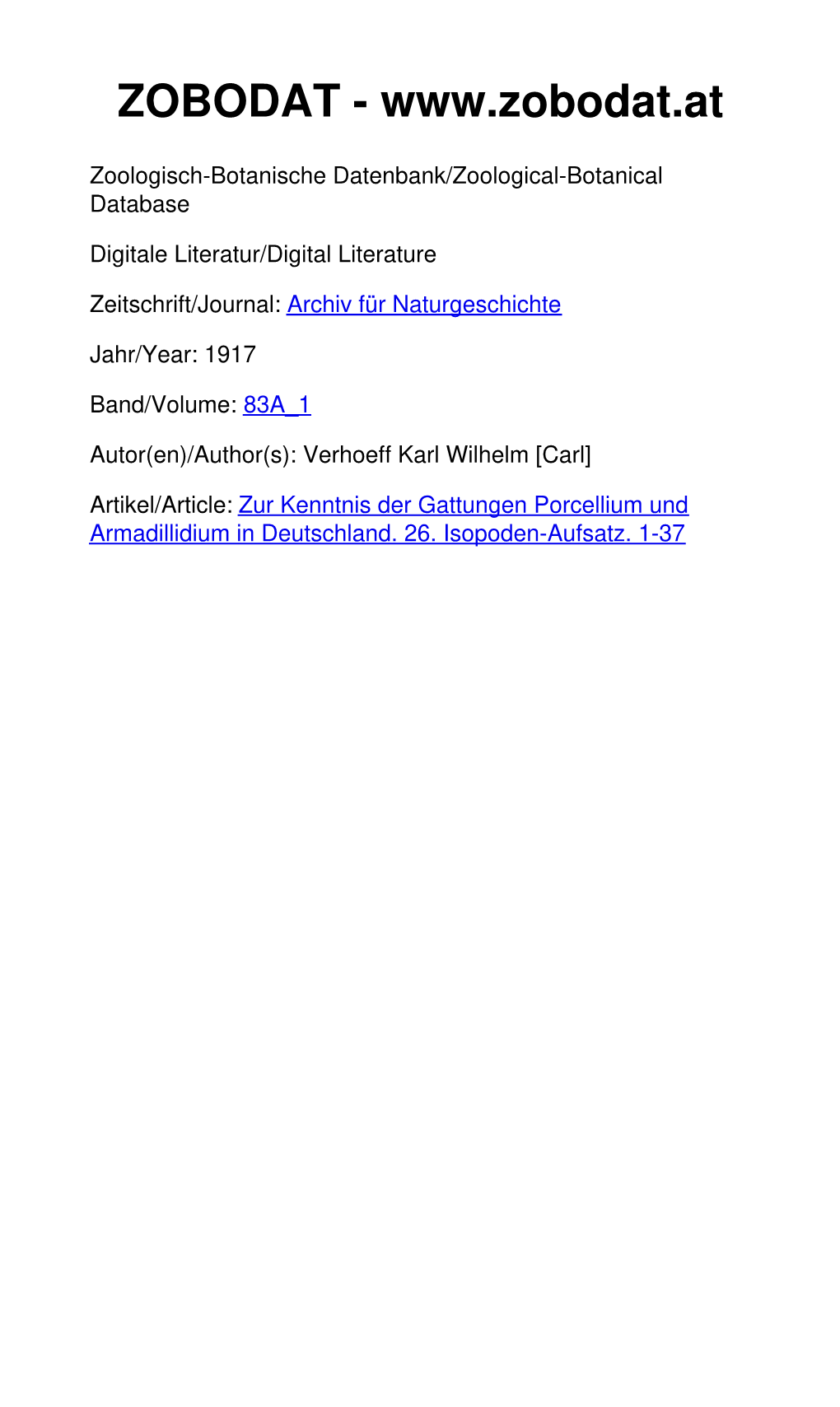 Archiv Furgeschichte