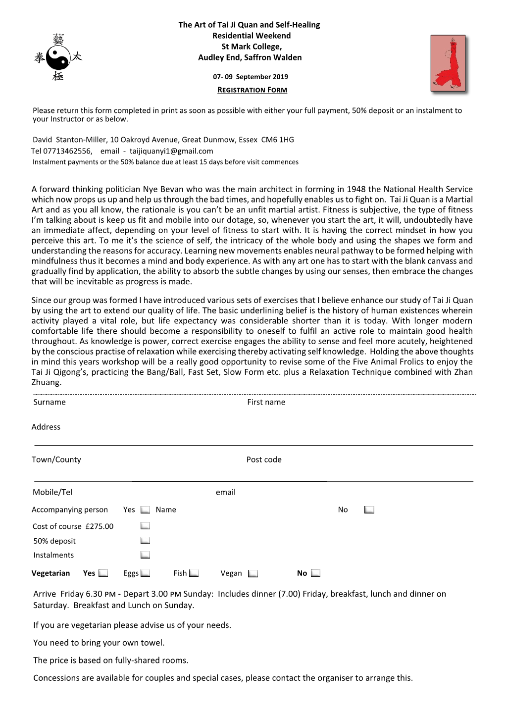 Residential Application Form 2019