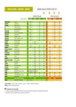 1 Mers Les Bains – Oisemont – Amiens Horaires Valables a Compter Du 3 Sept