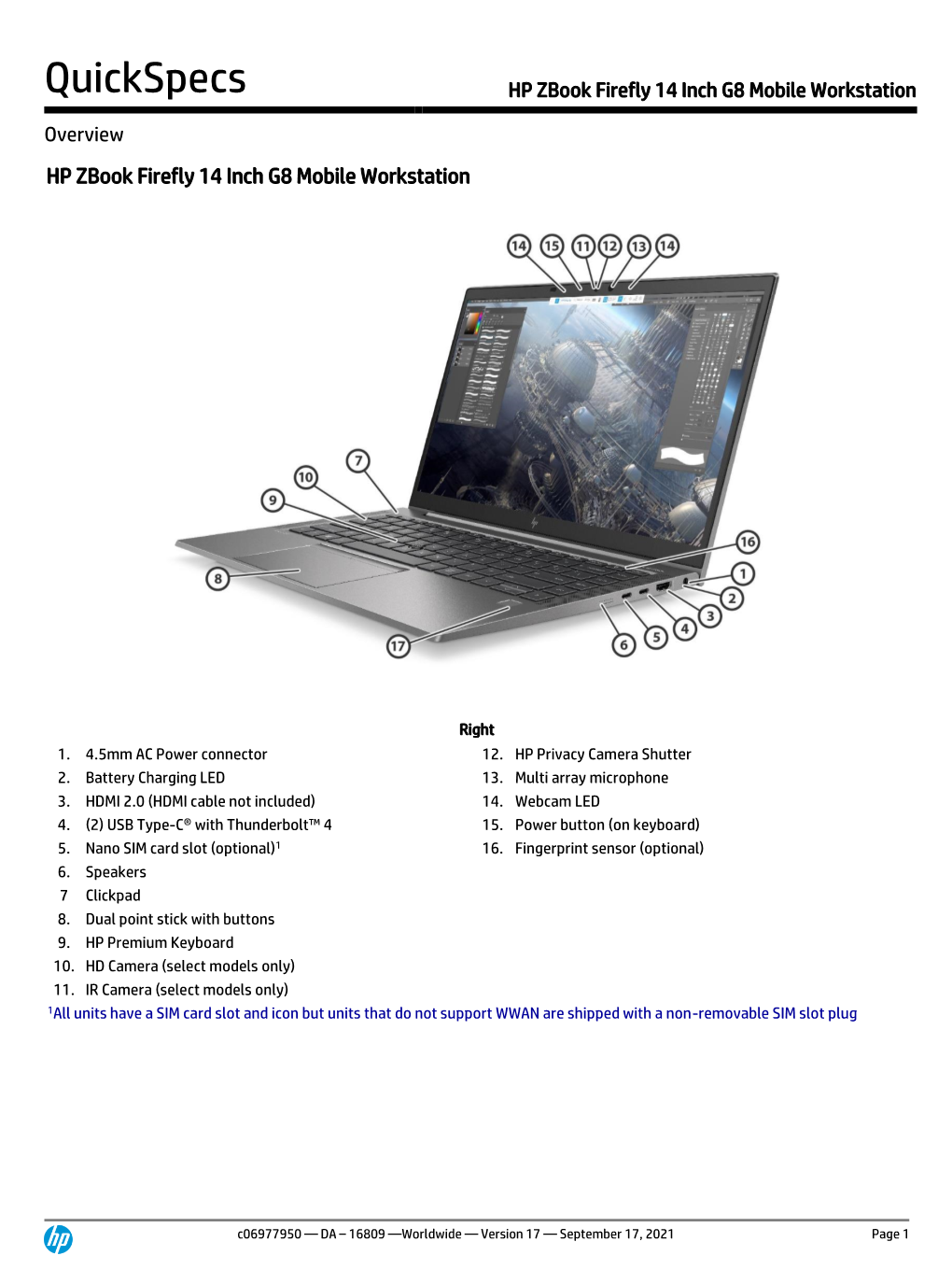 HP Zbook Firefly 14 Inch G8 Mobile Workstation