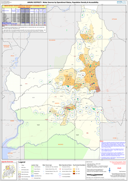 AMURU DISTRICT: Water Sources by Operational Status, Population Density & Accessibility