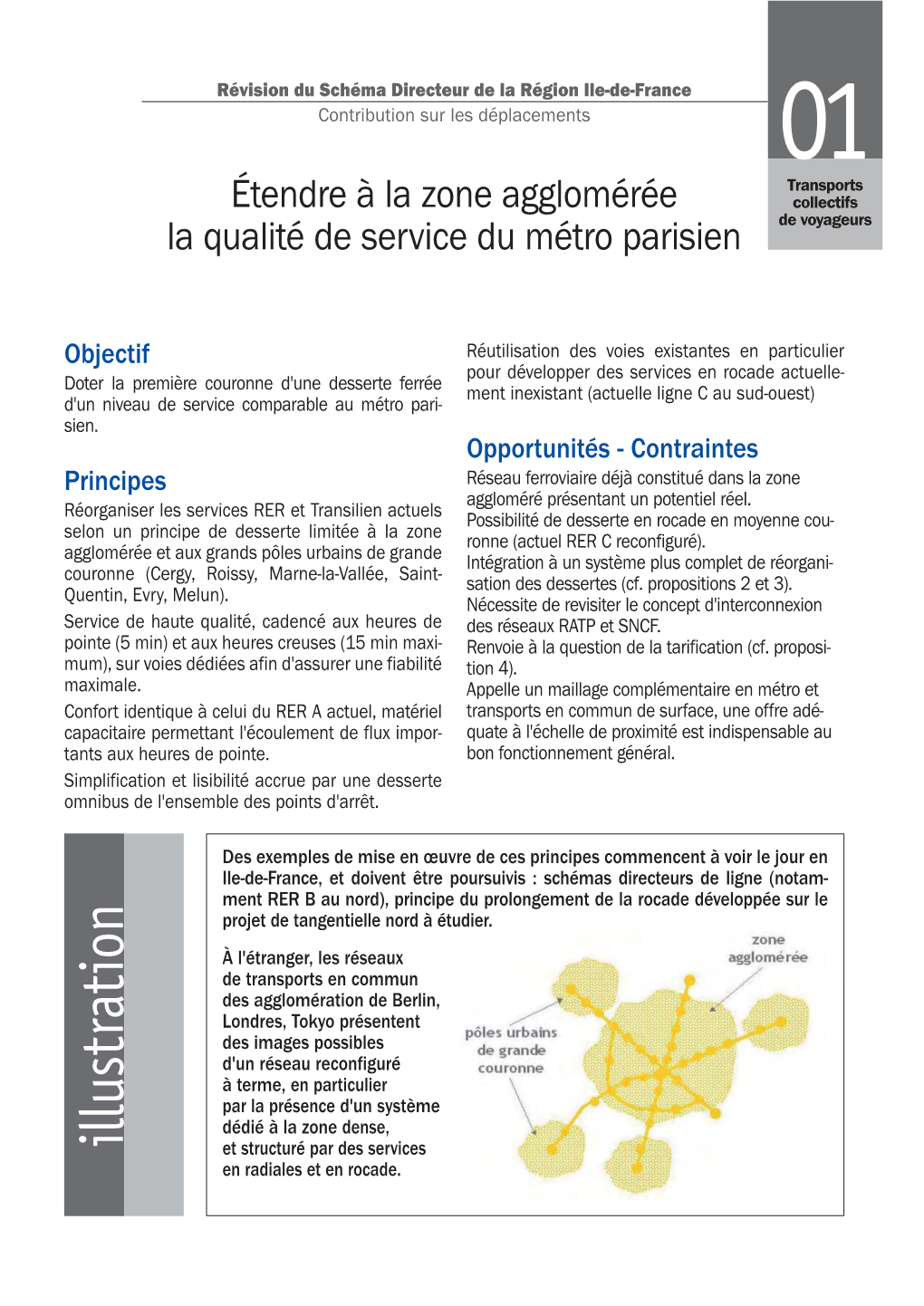 Illustration Et Structuré Par Des Services En Radiales Et En Rocade