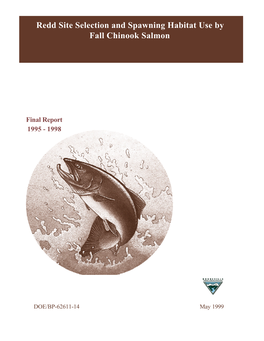 Redd Site Selection and Spawning Habitat Use by Fall Chinook Salmon