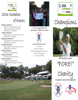 Champions “FORE!” Charity