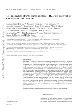 Hα Kinematics of S4G Spiral Galaxies - II