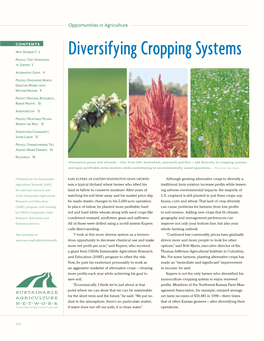 Diversifying Cropping Systems PROFILE: THEY DIVERSIFIED to SURVIVE 3