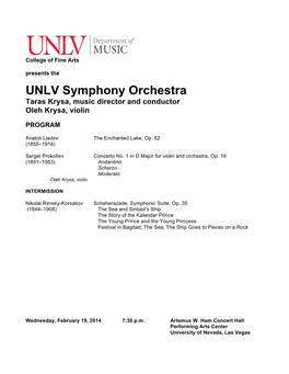 Symphony Orchestra 02.19.14