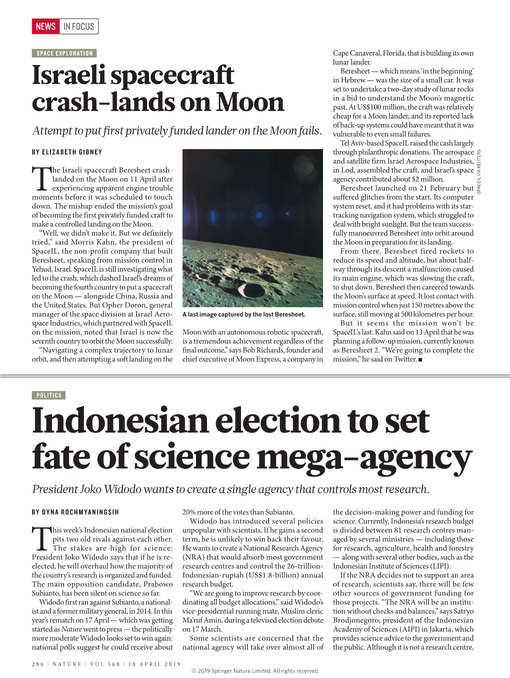 Indonesian Election to Set Fate of Science Mega-Agency President Joko Widodo Wants to Create a Single Agency That Controls Most Research