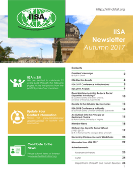 IISA Newsletter Autumn 2017