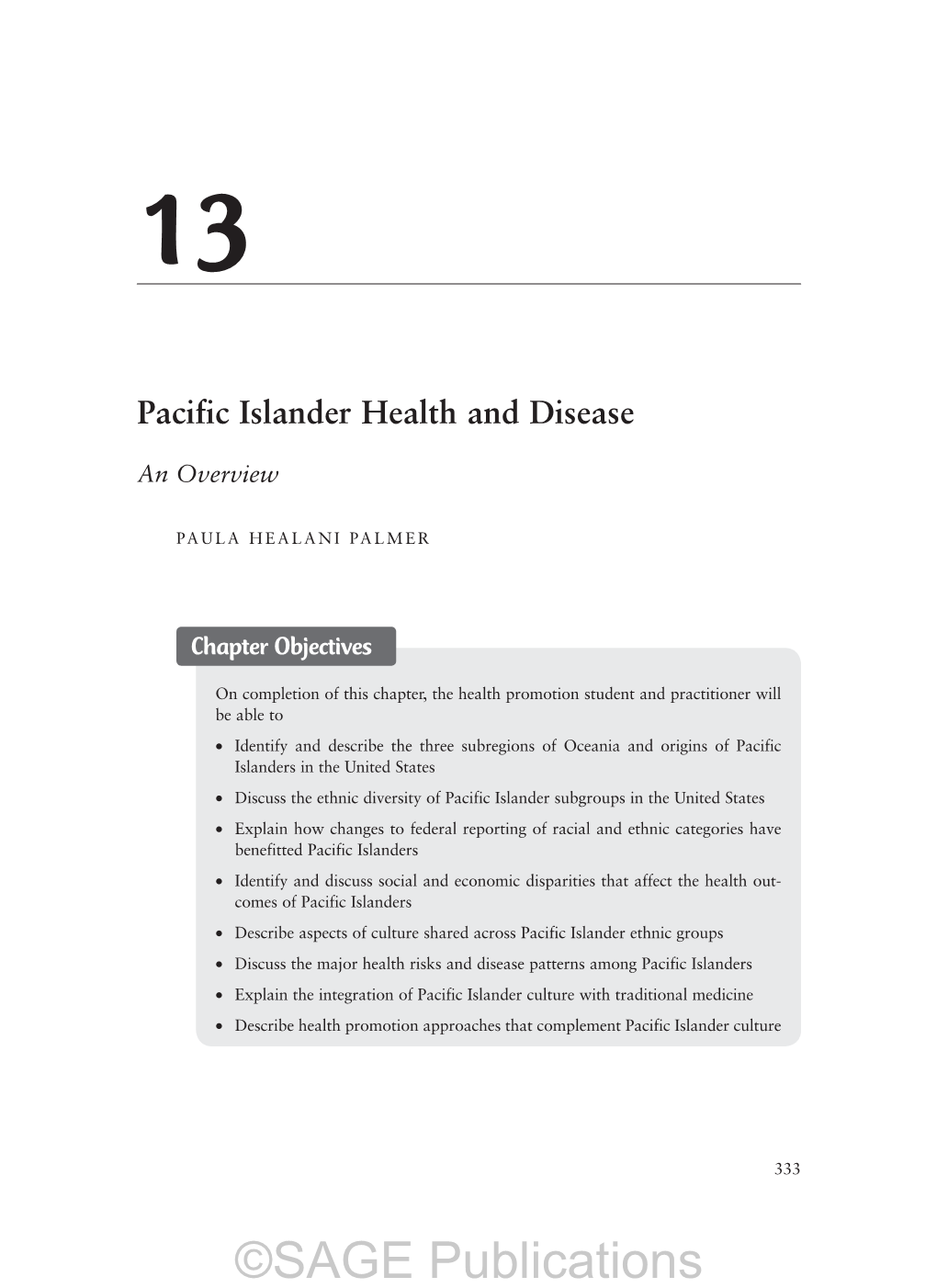 Pacific Islander Health and Disease