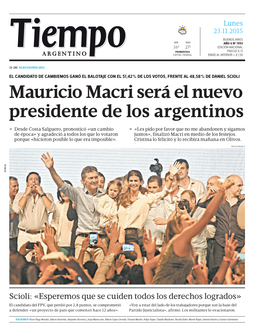 Mauricio Macri Será El Nuevo Presidente De Los Argentinos