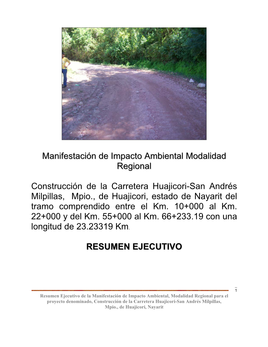 Manifestación De Impacto Ambiental Modalidad Regional Construcción