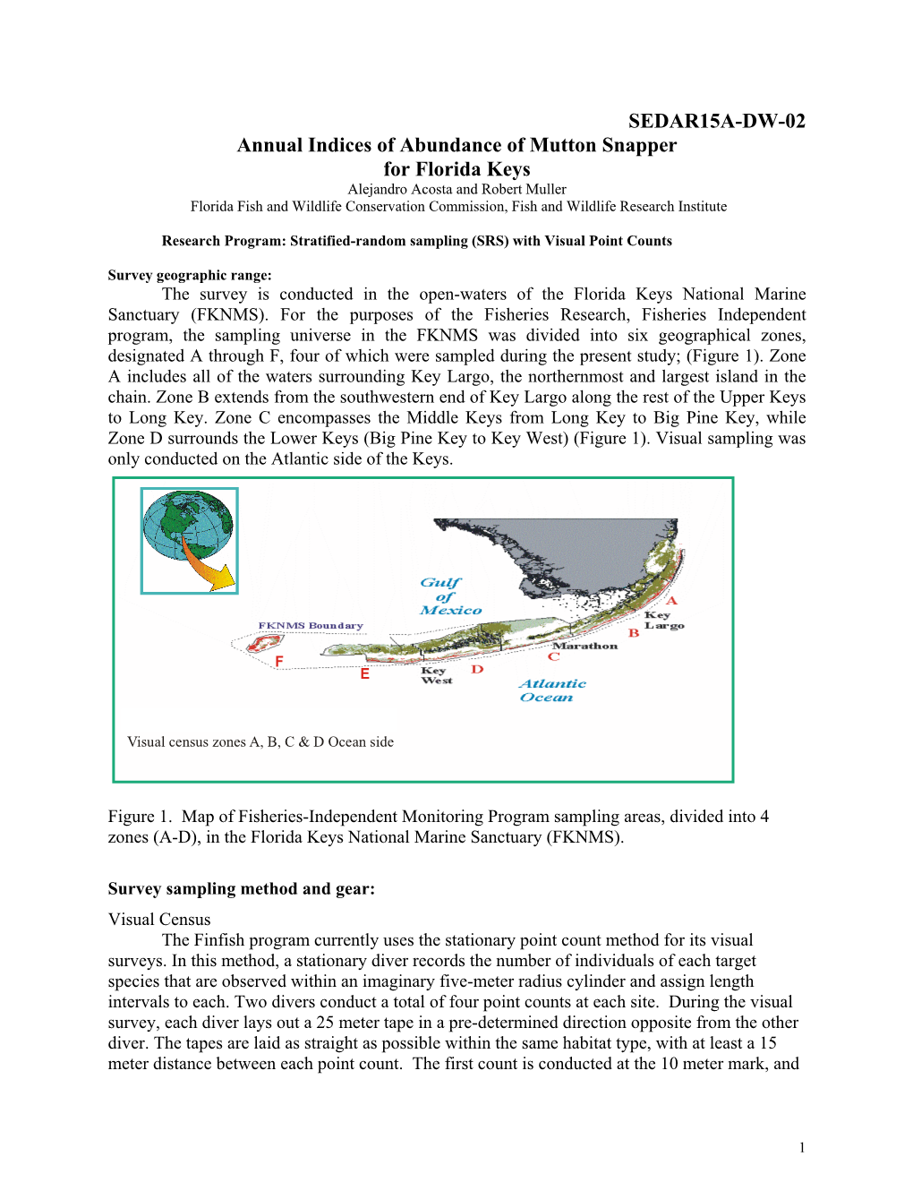 S15A-DW-02 Annual Indices of Abundance of Mutton Snapper For