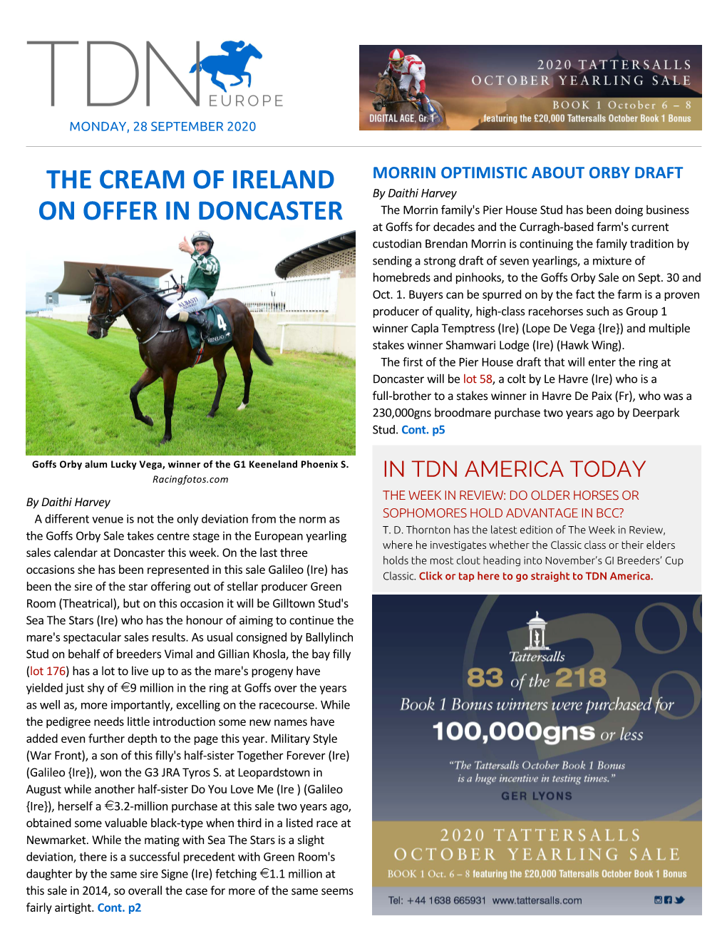 Tdn Europe • Page 2 of 15 • Thetdn.Com Monday • 28 September 2020