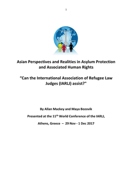 Asian Perspectives and Realities in Asylum Protection and Associated Human Rights