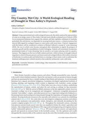 A World-Ecological Reading of Drought in Thea Astley's