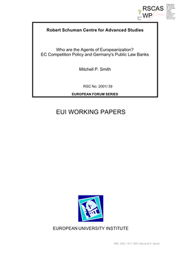 Eui Working Papers Rscas Wp