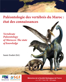 Paléontologie Des Vertébrés Du Maroc : État Des Connaissances