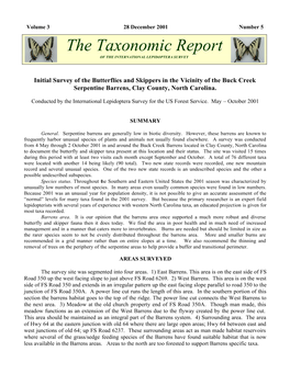 The Taxonomic Report of the INTERNATIONAL LEPIDOPTERA SURVEY