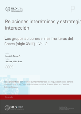 Relaciones Interétnicas Y Estrategias De Interacción: Los Grupos Abipones En Las Fronteras Del Chaco (Siglo XVIII)