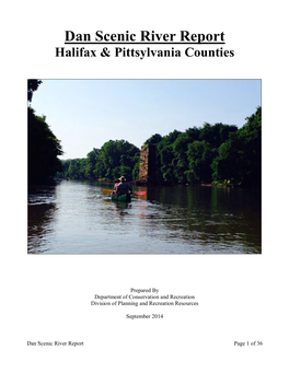 Dan Scenic River Report Halifax & Pittsylvania Counties
