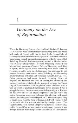 1 Germany on the Eve of Reformation