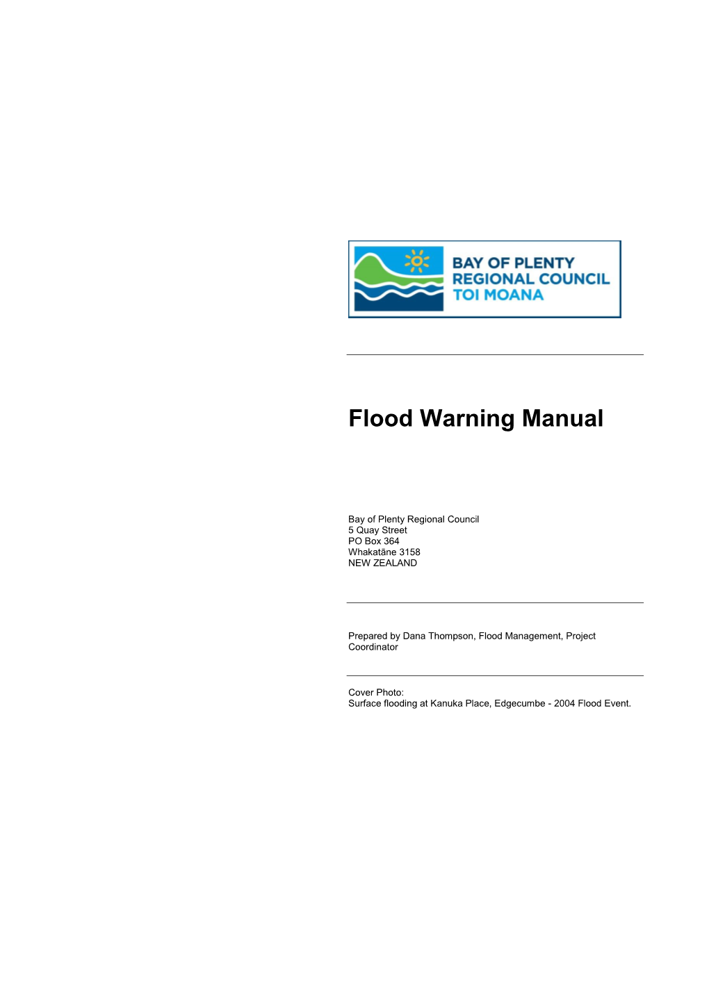 Flood Warning Manual