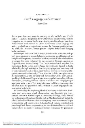 Czech Language and Literature Peter Zusi