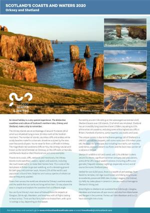 SCOTLAND's COASTS and WATERS 2020 Orkney and Shetland