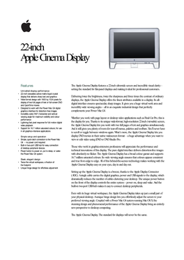 22-Inch Apple Cinema Display