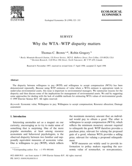 Why the WTA–WTP Disparity Matters