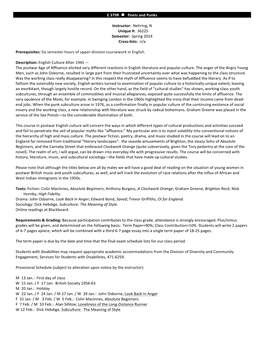 E 379R Poets and Punks Instructor: Nehring, N Unique